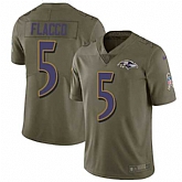 Nike Ravens 5 Joe Flacco Olive Salute To Service Limited Jersey Dzhi,baseball caps,new era cap wholesale,wholesale hats